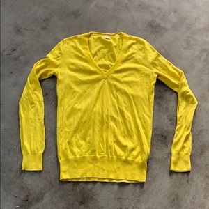 J Crew Yellow V-Neck sweater